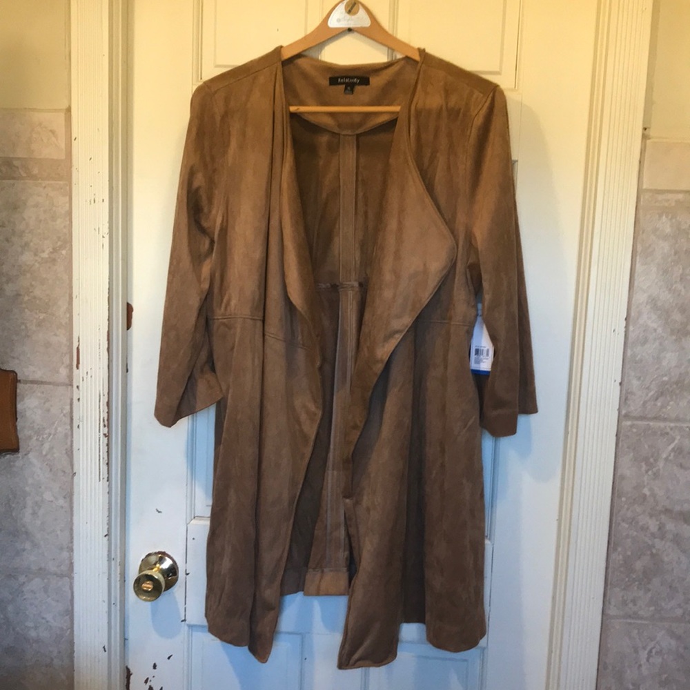 Tan faux suede Relativity jacket